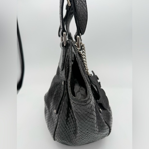 Celine Black Python Embossed Hobo Bag - Picture 3 of 12